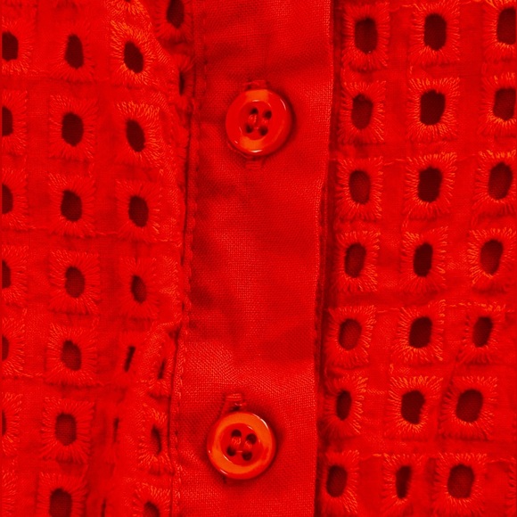 Melloday orange Eyelet Ruffle Hem dress Nordstrom - Picture 5 of 13